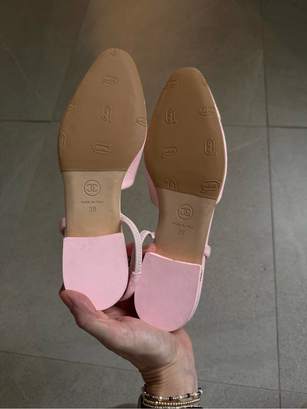 CHANEL Spring-Summer 2026 Pink Denim Slingback Flats — NEW IN BOX - Picture 9 of 10